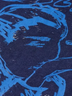 Online Scotch & Soda Loose fit front printed artwork t-shirt Parchment