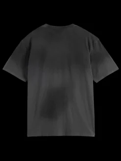 Discount Scotch & Soda Loose fit irregular dyed artwork t-shirt MoodyGrey