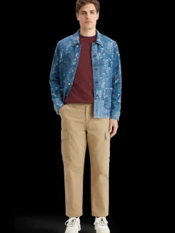 Discount Scotch & Soda Loose tapered cotton-twill cargo pant DesertSand