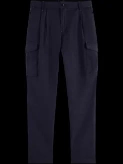 Clearance Scotch & Soda LOOSE TAPERED PLEATED COTTON/TENCEL CARGO Night