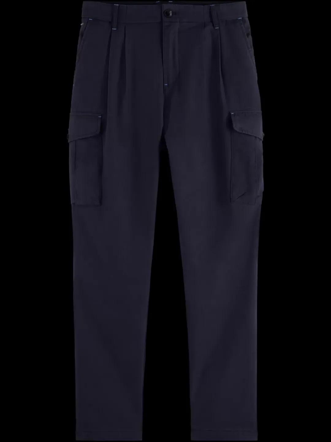 Clearance Scotch & Soda LOOSE TAPERED PLEATED COTTON/TENCEL CARGO Night