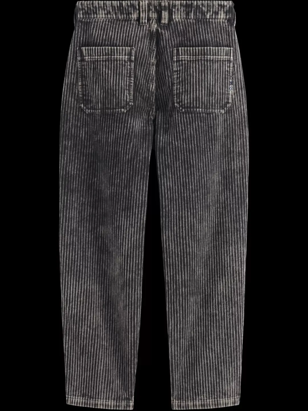 Fashion Scotch & Soda LOOSE TAPERED PLEATED WASHED CORDUROY CHINO Black