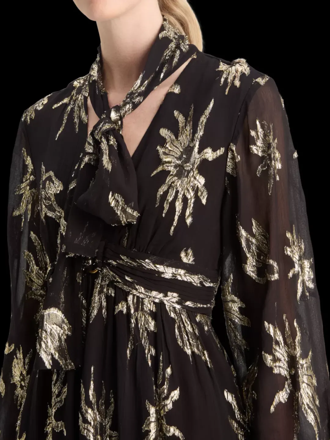 Clearance Scotch & Soda LUREX FIL COUPE MAXI DRESS MysticSkyLurex
