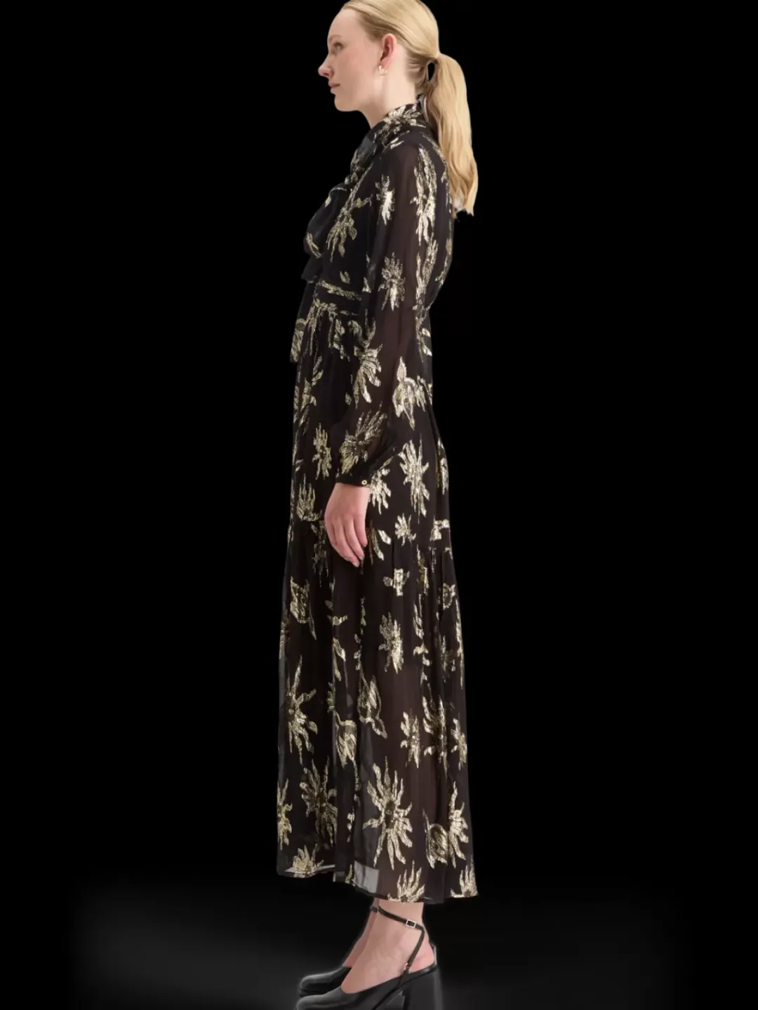 Clearance Scotch & Soda LUREX FIL COUPE MAXI DRESS MysticSkyLurex