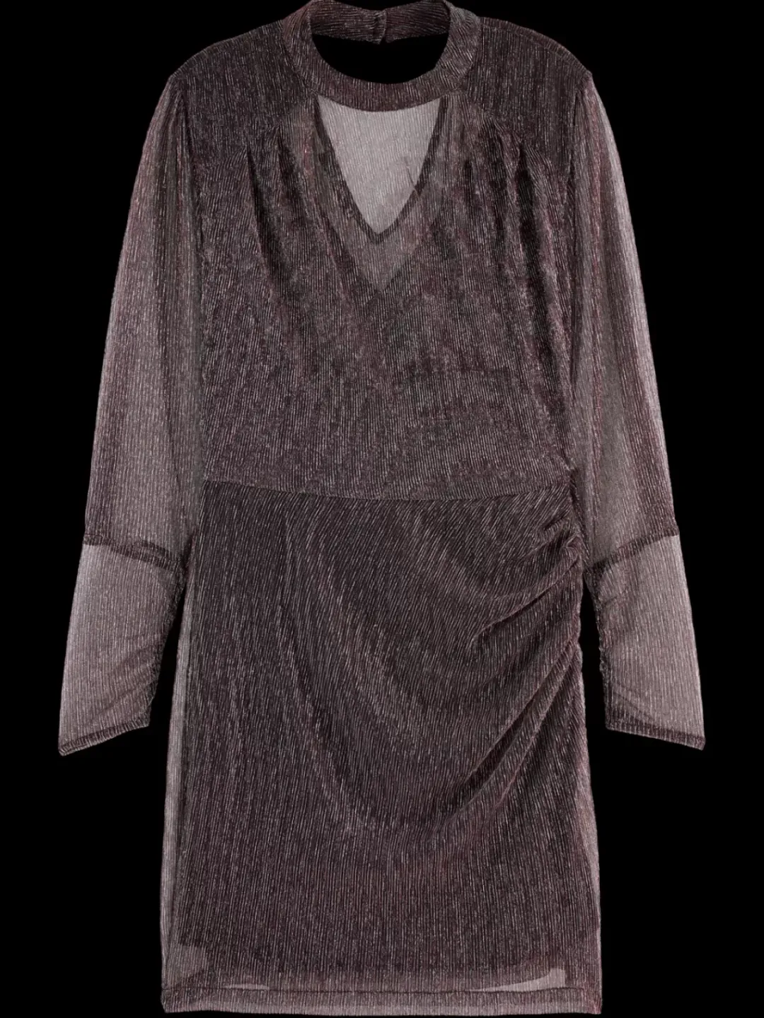 Fashion Scotch & Soda LUREX HIGH NECK MINI DRESS Berry