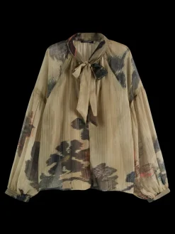 Outlet Scotch & Soda Lurex top PoetryTapestryMilitary