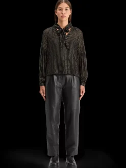 Hot Scotch & Soda LUREX TOP WITH BOW NECK