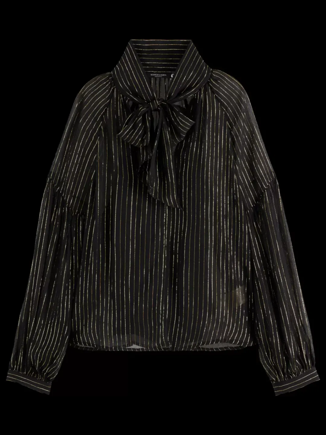 Hot Scotch & Soda LUREX TOP WITH BOW NECK