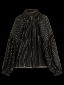 Hot Scotch & Soda LUREX TOP WITH BOW NECK