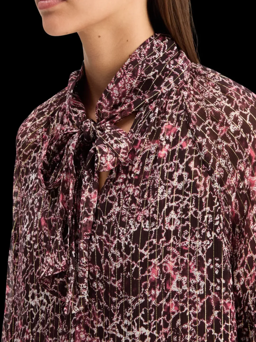 Hot Scotch & Soda LUREX TOP WITH BOW NECK
