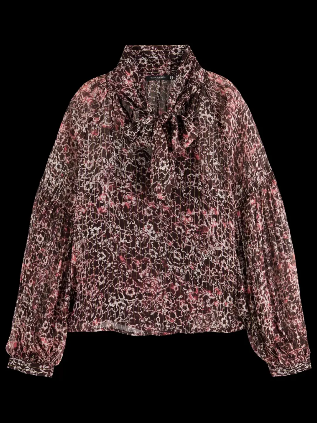 Hot Scotch & Soda LUREX TOP WITH BOW NECK