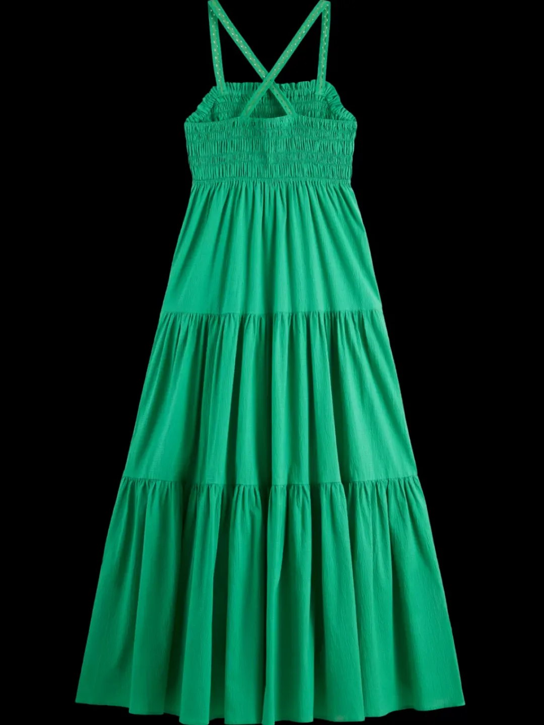 Hot Scotch & Soda MAXI DRESS WITH SMOCK DETAIL ScubaGreen