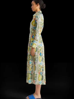 Clearance Scotch & Soda MAXI PLEATED DRESS EMBASSY OF THE FREE MIND PRINT EmbassyTreeAOP