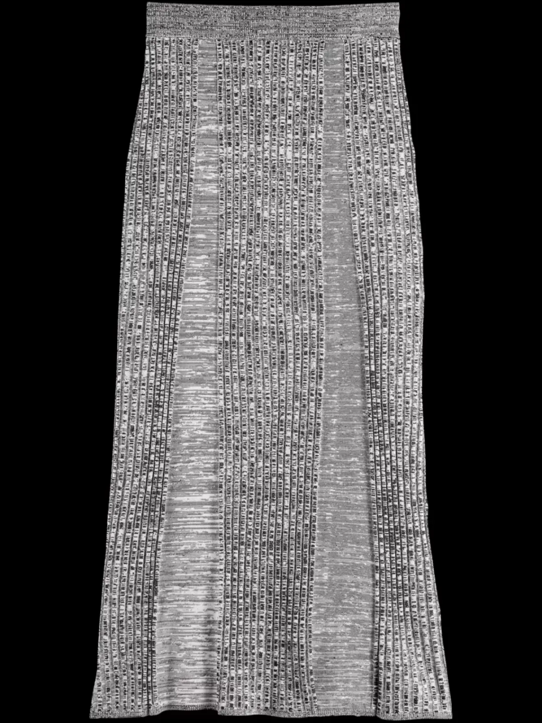 Discount Scotch & Soda Maxi ribbed knitted skirt Black