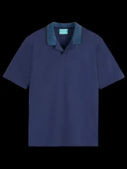 Hot Scotch & Soda Melange collar polo