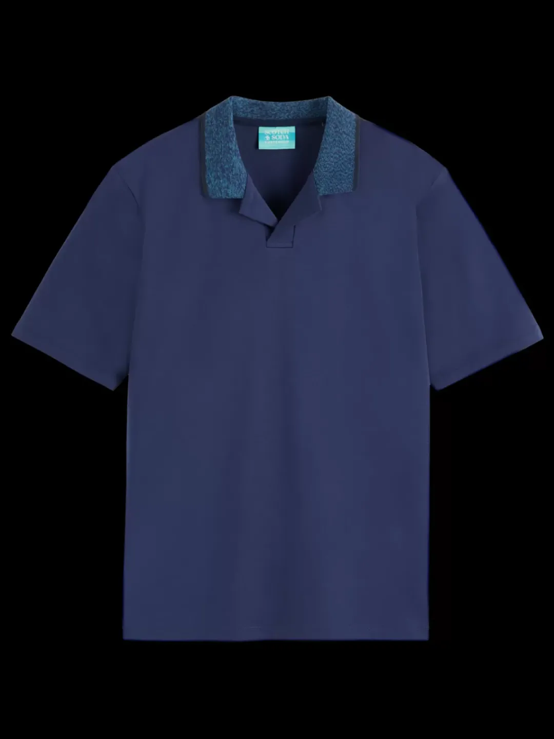 Hot Scotch & Soda Melange collar polo
