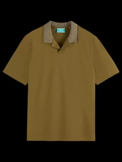 Hot Scotch & Soda Melange collar polo