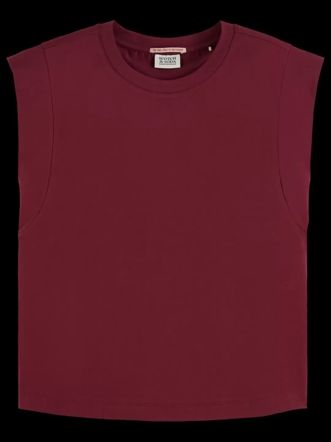 Best Scotch & Soda Mercerised t-shirt with shoulder detail Bordeaux