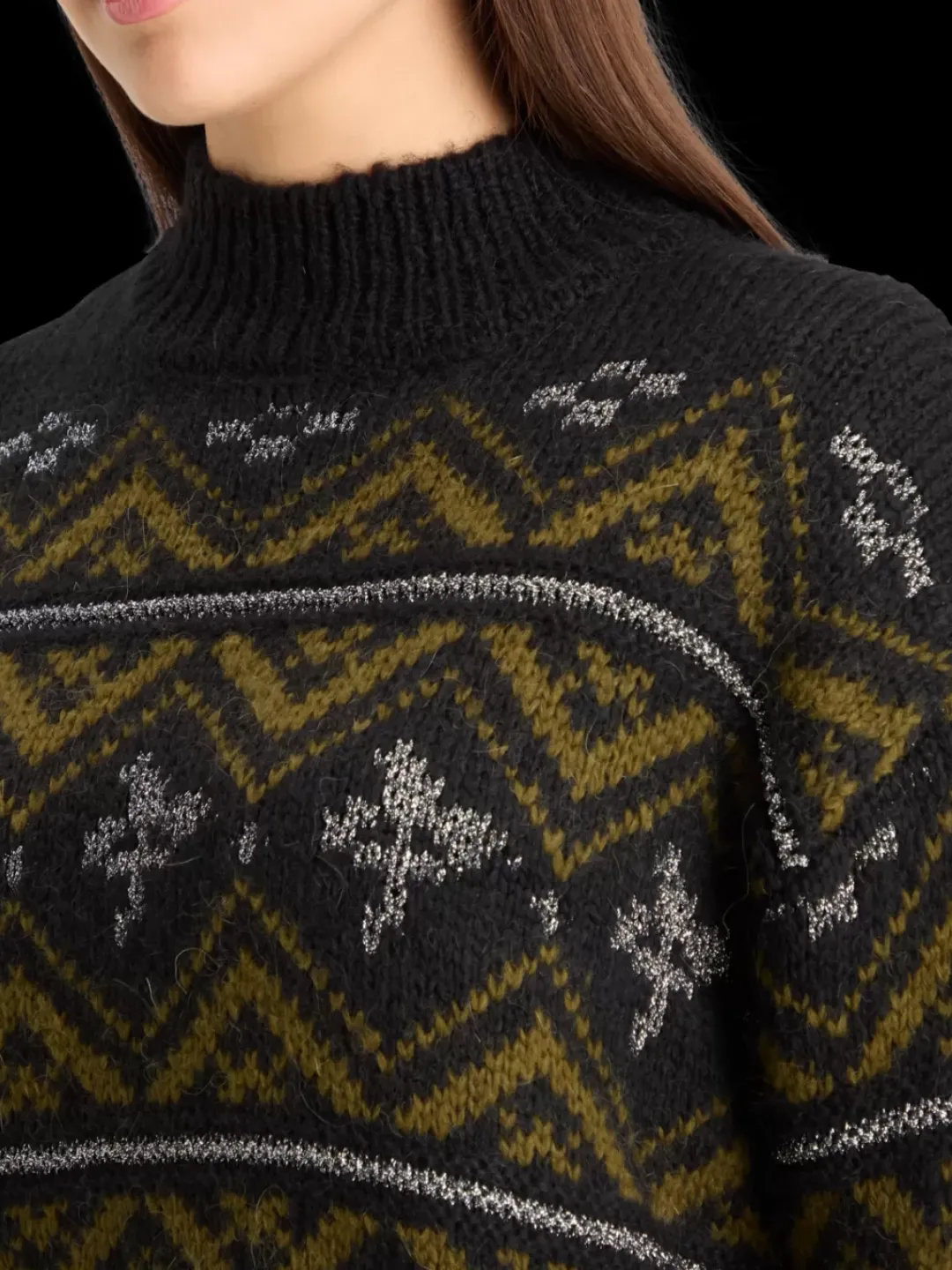 Clearance Scotch & Soda METALLIC FAIR ISLE PULLOVER