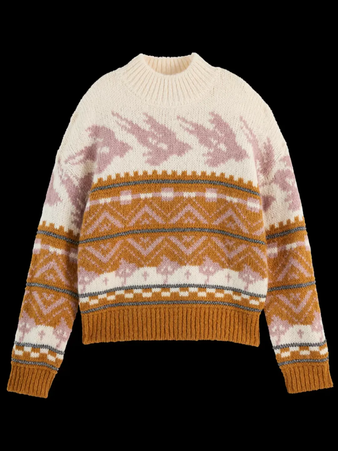 Clearance Scotch & Soda METALLIC FAIR ISLE PULLOVER