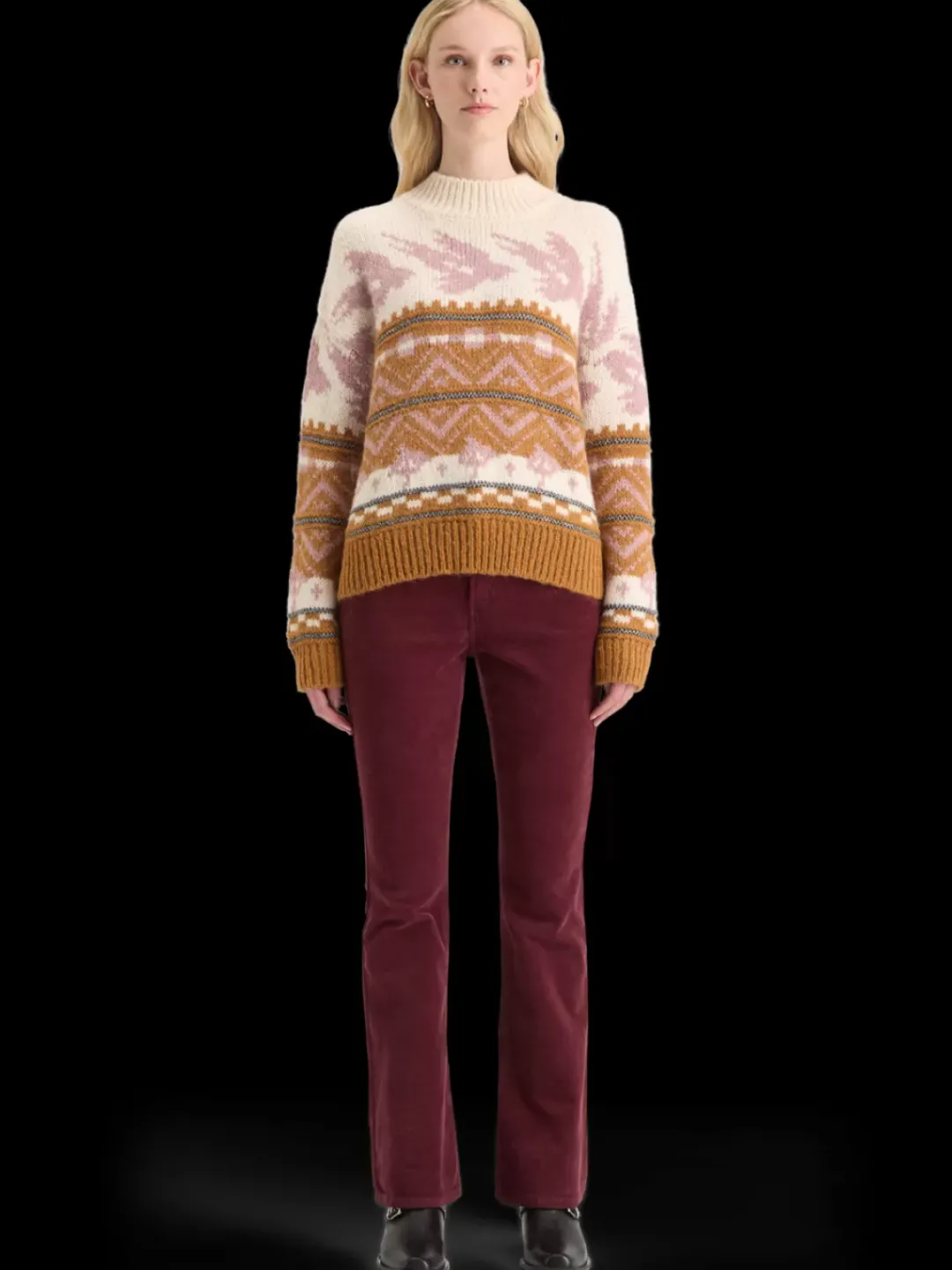 Clearance Scotch & Soda METALLIC FAIR ISLE PULLOVER