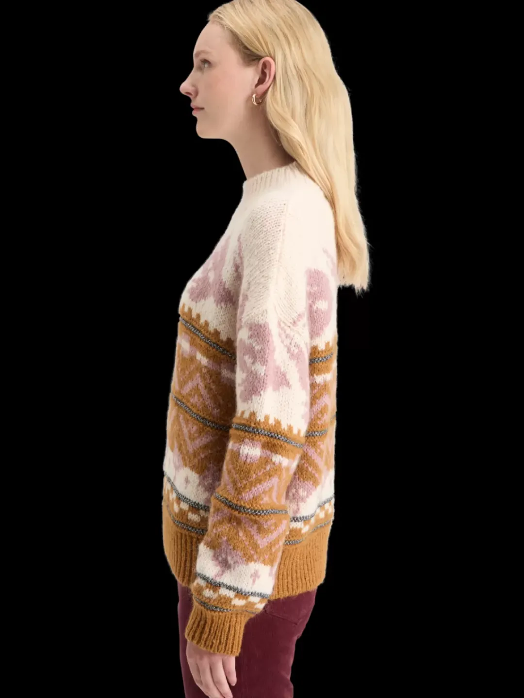 Clearance Scotch & Soda METALLIC FAIR ISLE PULLOVER