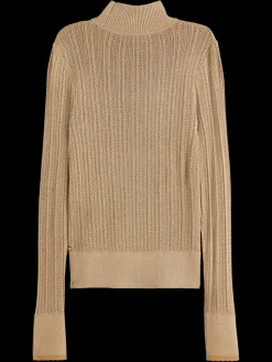 Sale Scotch & Soda METALLIC POINTELLE FITTED PULLOVER Gold