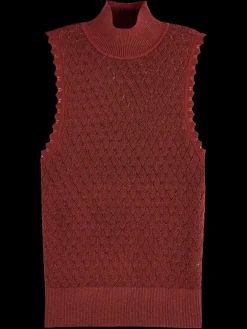Outlet Scotch & Soda METALLIC POINTELLE KNITTED TANK