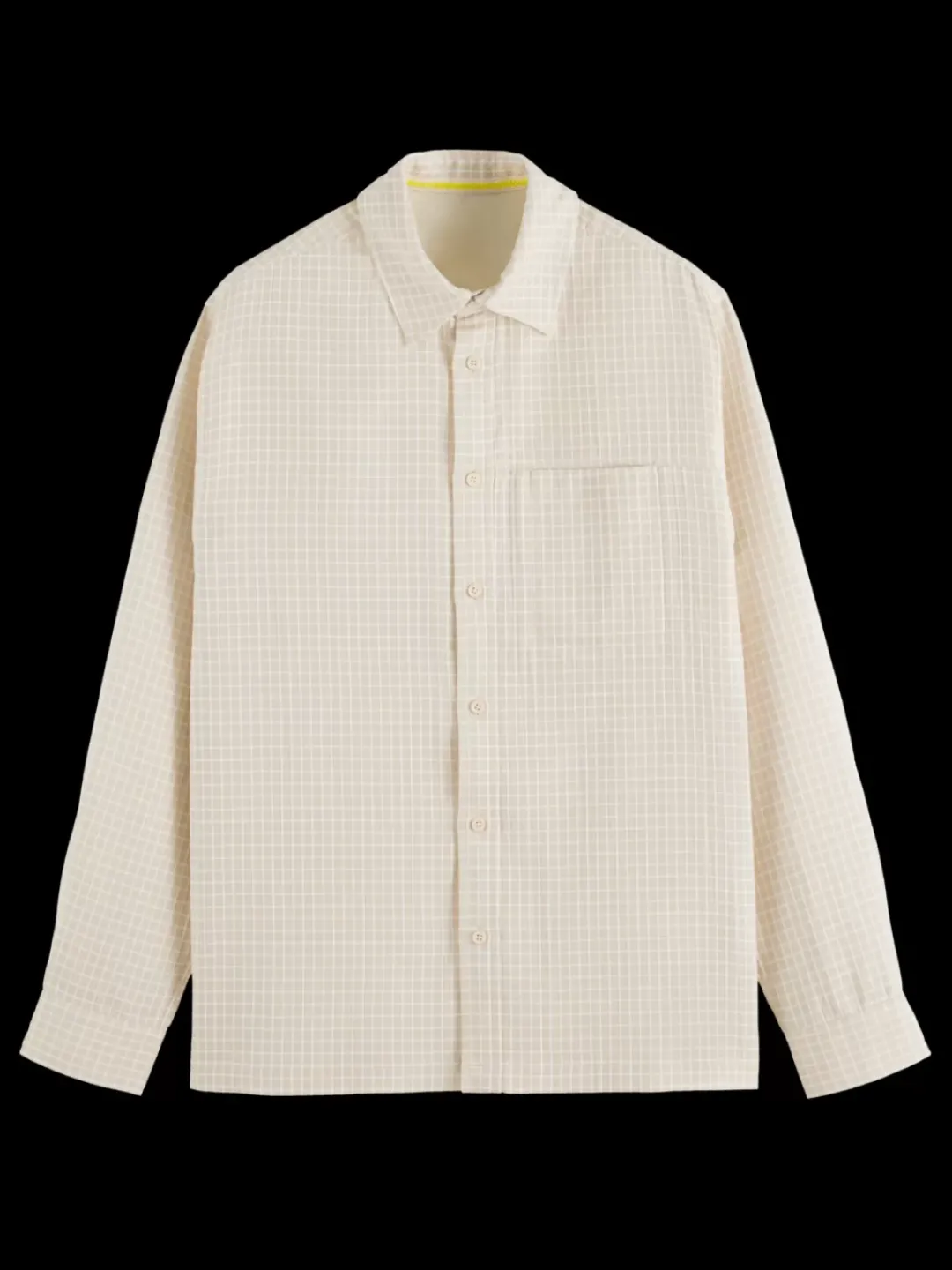 Discount Scotch & Soda Micro dobby check shirt Parchment
