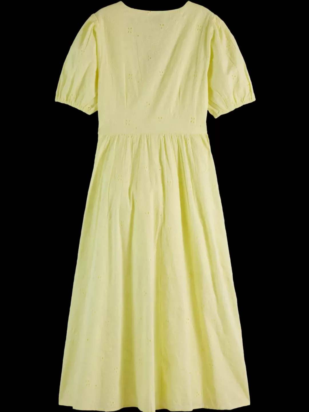 Sale Scotch & Soda MIDI DRESS WITH BRODERIE ANGLAISE LemonYellow