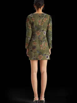 Sale Scotch & Soda Mini viscose jacquard wrap dress PoetryTapestryMilitary
