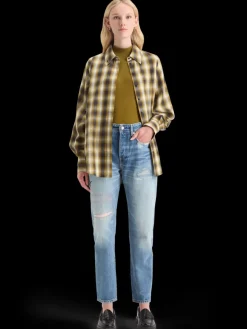 Discount Scotch & Soda MOCK NECK RIB T-SHIRT Olive