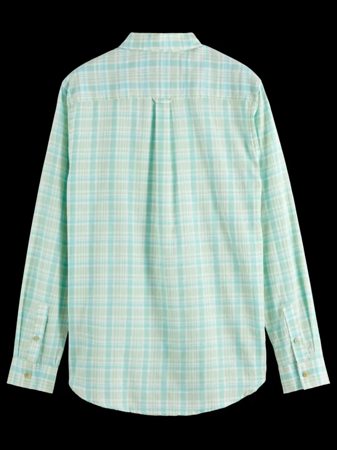 Online Scotch & Soda Neon check shirt NeonLimeCheck