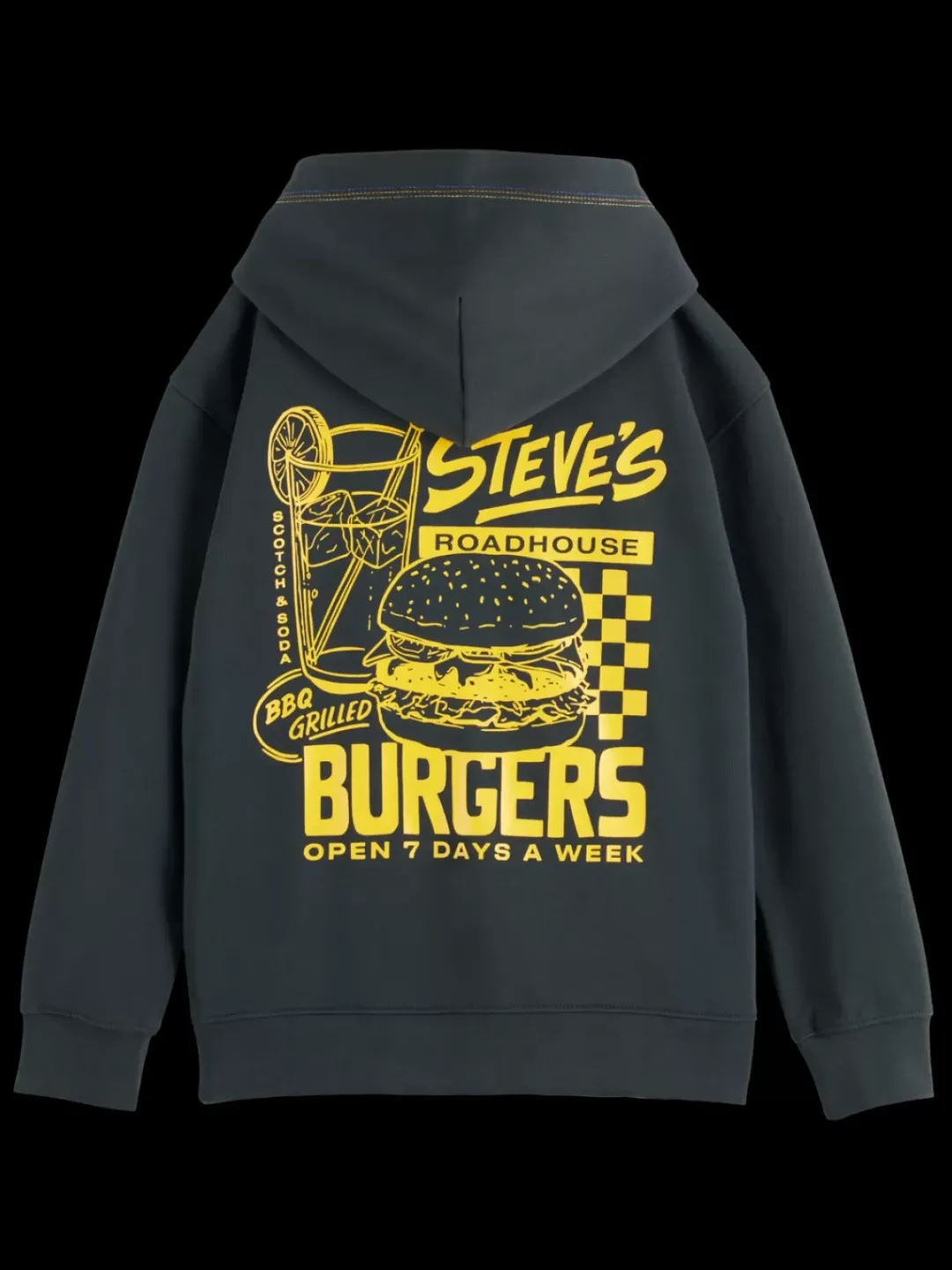 Hot Scotch & Soda OVERSIZED ARTWORK ZIP THROUGH HOODIE Antra