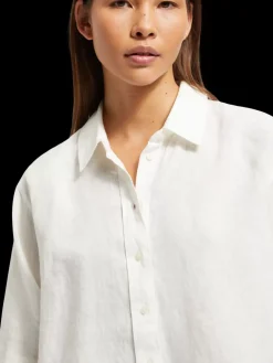 Online Scotch & Soda OVERSIZED LINEN FIT SHIRT White