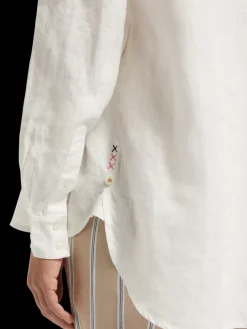 Online Scotch & Soda OVERSIZED LINEN FIT SHIRT White