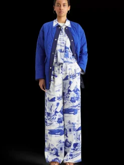 Outlet Scotch & Soda Oversized onion quilt liner jacket ElectricBlue