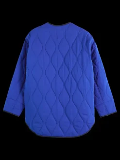 Outlet Scotch & Soda Oversized onion quilt liner jacket ElectricBlue