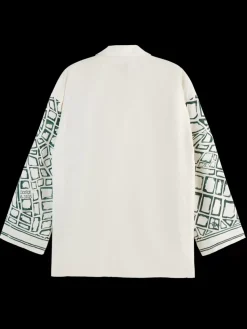 Online Scotch & Soda Oversized Placed Print Shirt NieuwAmsterdamCitySoftIce