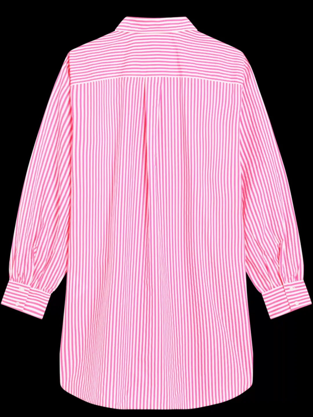 Fashion Scotch & Soda OVERSIZED POPLIN SHIRT IN FLUO PINK /WHITE STRIPE ComboS
