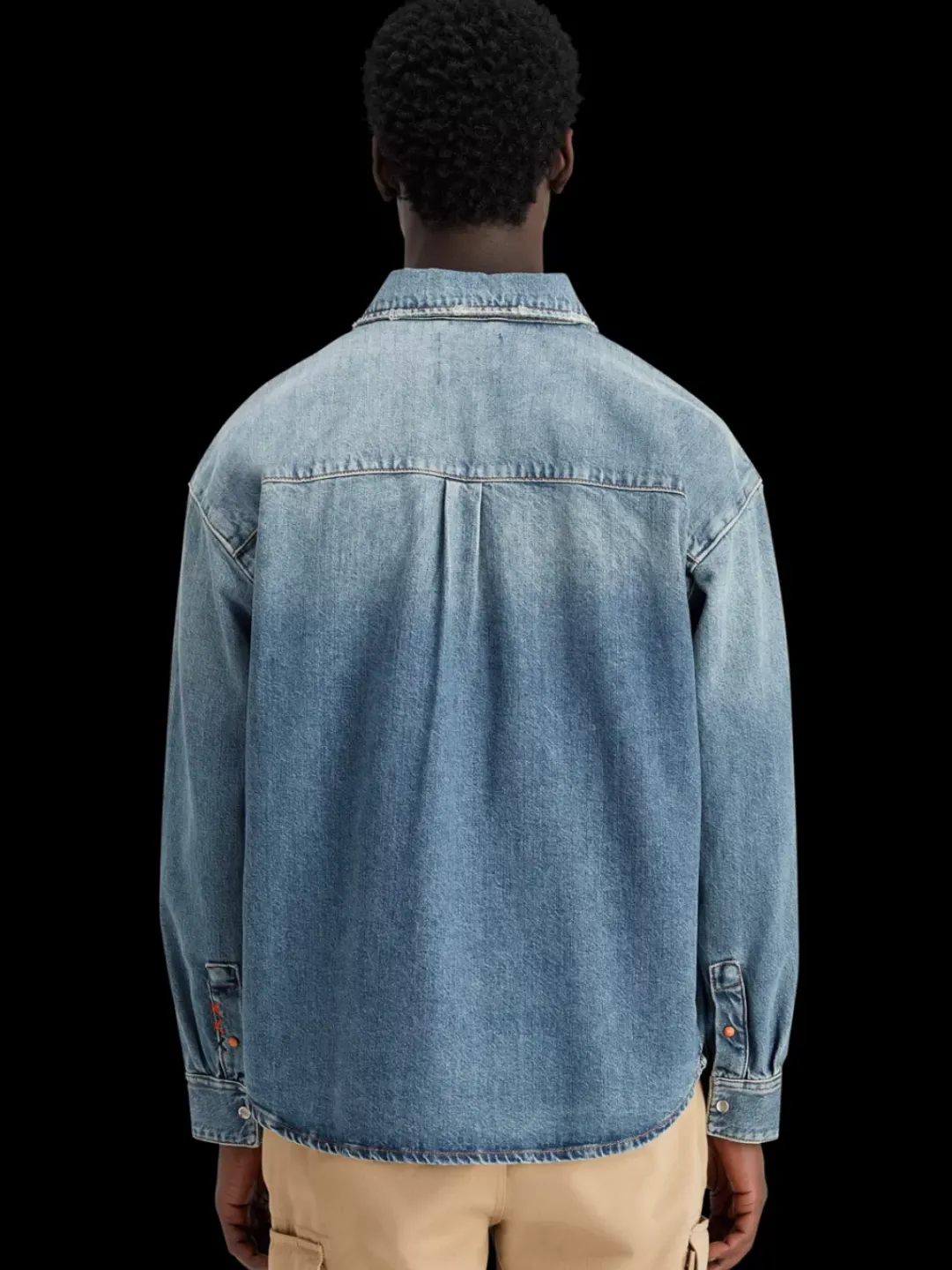 Outlet Scotch & Soda Oversized washed denim shirt - frisco nights FriscoNights