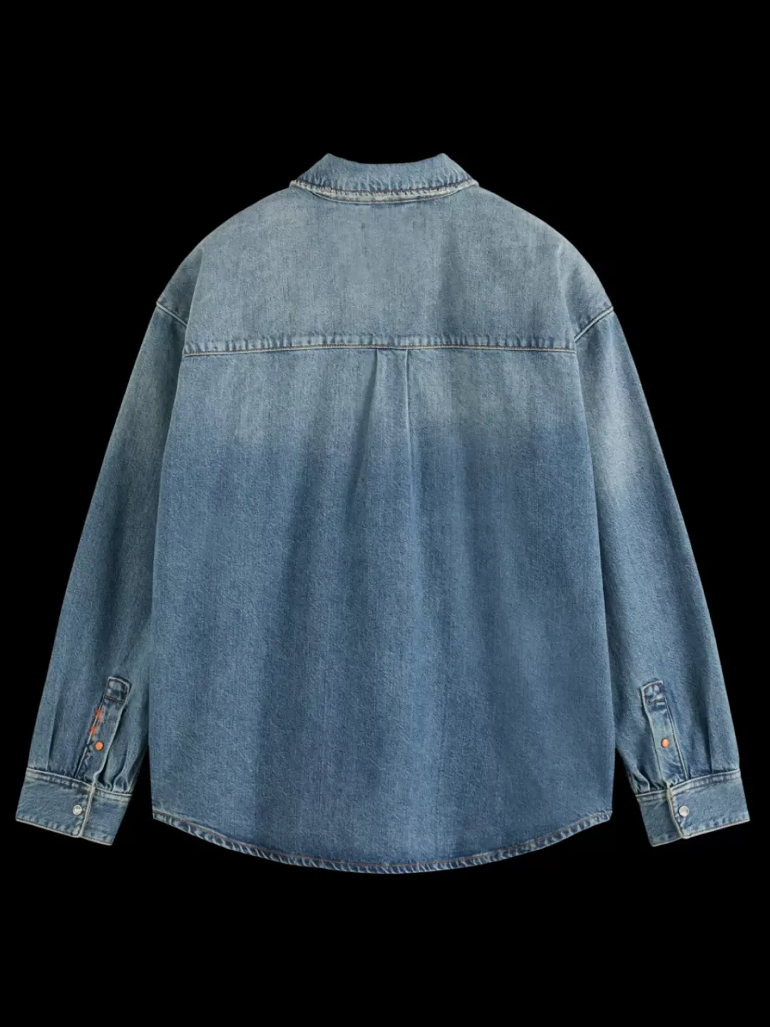Outlet Scotch & Soda Oversized washed denim shirt - frisco nights FriscoNights