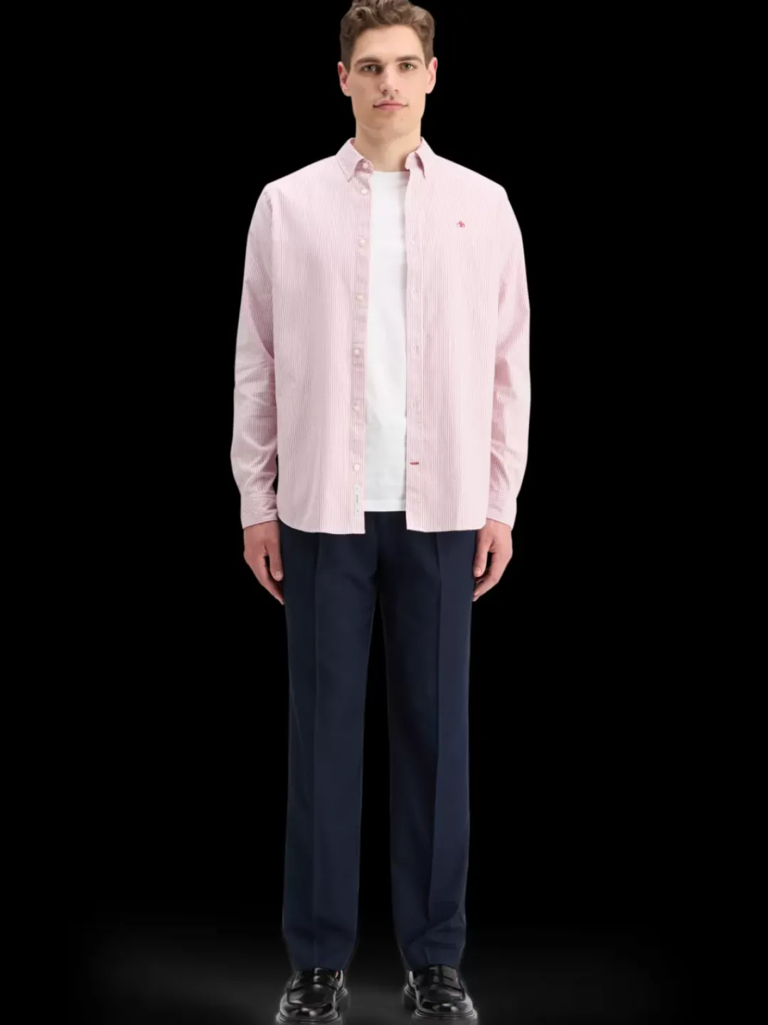 Hot Scotch & Soda OXFORD STRIPE White/RedStripe