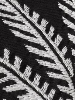 Fashion Scotch & Soda Palm tree embroidery t-shirt Black