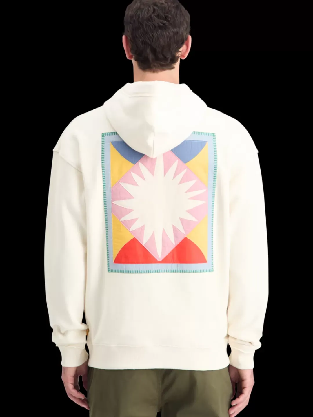 New Scotch & Soda PATCHWORK APPLIQUE ARTWORK HOODIE Swan