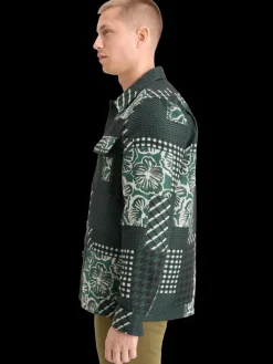 Outlet Scotch & Soda PATCHWORK JACQUARD OVERSHIRT SanFranciscoFlowerPatchwork