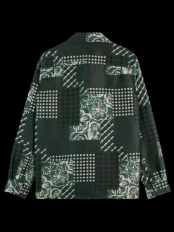 Outlet Scotch & Soda PATCHWORK JACQUARD OVERSHIRT SanFranciscoFlowerPatchwork