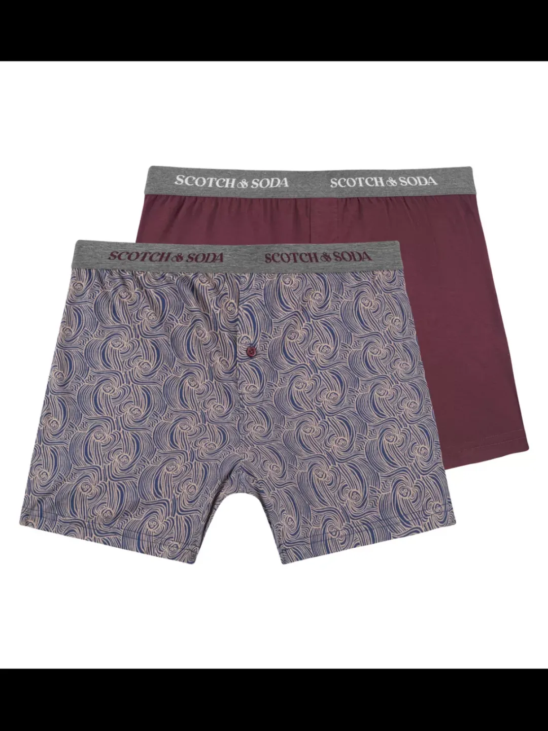 Sale Scotch & Soda 2PK MENS COTTON MODAL KNIT BOXER BRIEF UNDERWEAR