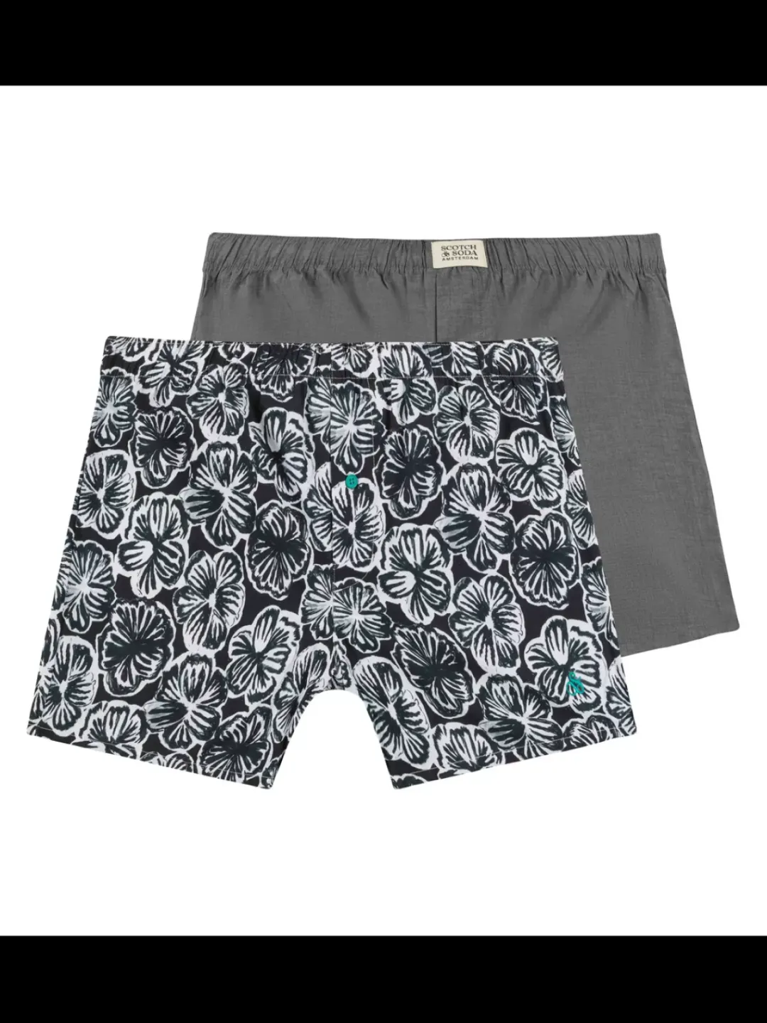 Fashion Scotch & Soda 2PK MENS COTTON WOVEN BOXER BRIEF UNDERWEAR
