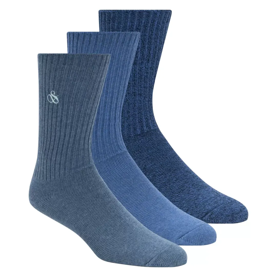 Clearance Scotch & Soda 3PK MENS NON TERRY CREW